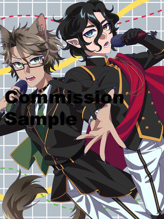 $55: shaded torso+additional character (@okamillust)